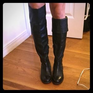 Vince Camuto Leather over knee high boots size 8